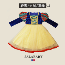 Girls autumn dress new children Snow White dress little girl birthday dress skirt foreign style 2021