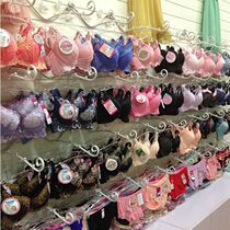 Dingmu underwear display rack upper wall wavy chest rack iron panties wall display rack underwear shop shelves