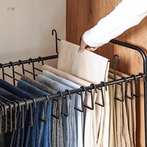 Dingmu pants storage artifact multi-layer pants shelf pants clip pants hanger home wardrobe storage pants rack hanging