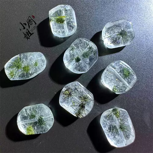 Призрачные бусины ручной работы, кварц, аксессуар, простой и элегантный дизайн