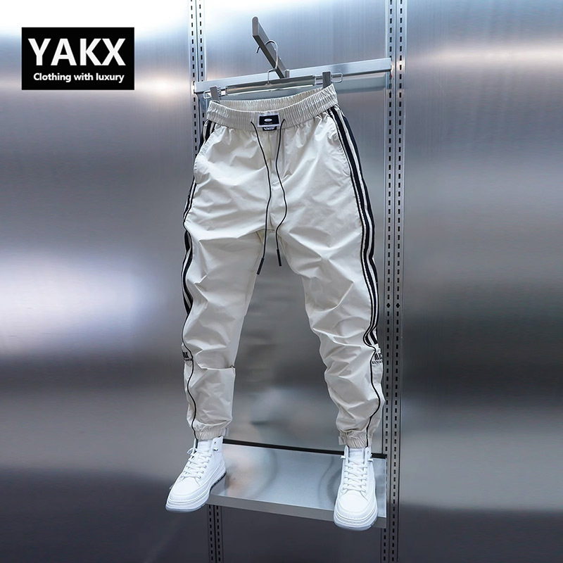 High-End Men's Casual Pants Spring/Summer 2026 New Men's Pants Spliced Slim Fit Elastic Waist Jogger Pants Men's Summer Style