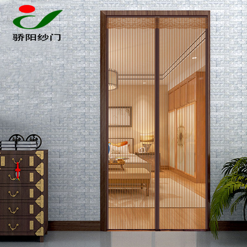 Sun Anti-mosquito Curtain Summer Mute Velcro Mosquito and Fly Bedroom Magnetic Soft Screen Door Screen Window Partition Custom Home
