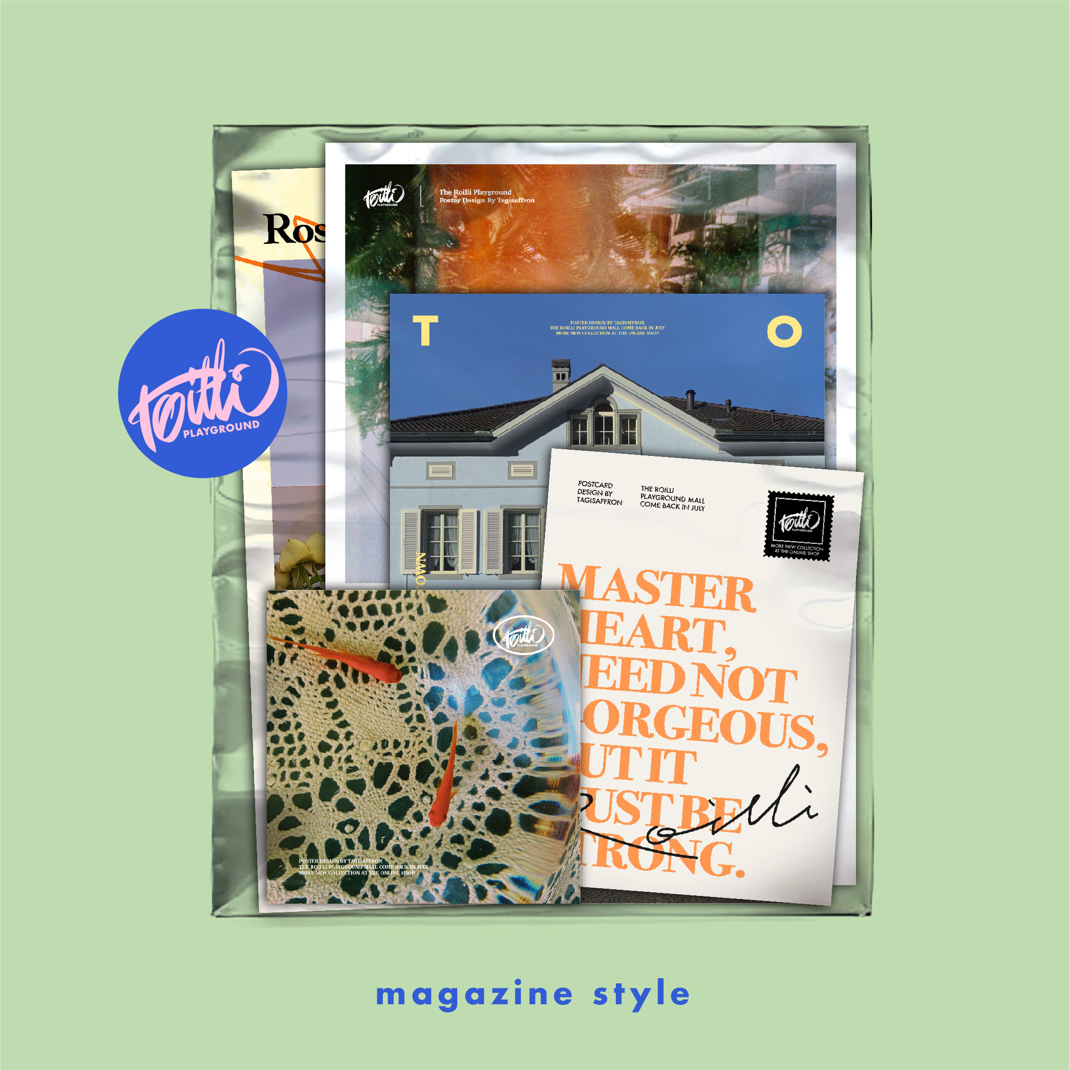 ROILLI] Magazine interior design decoration poster fresh wind bedroom wall decoration