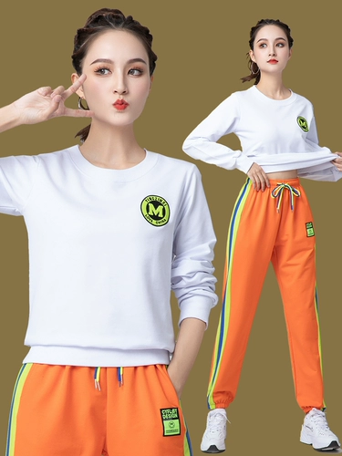 Хлопковое термобелье, лонгслив, танцующий спортивный костюм для отдыха, свободный крой