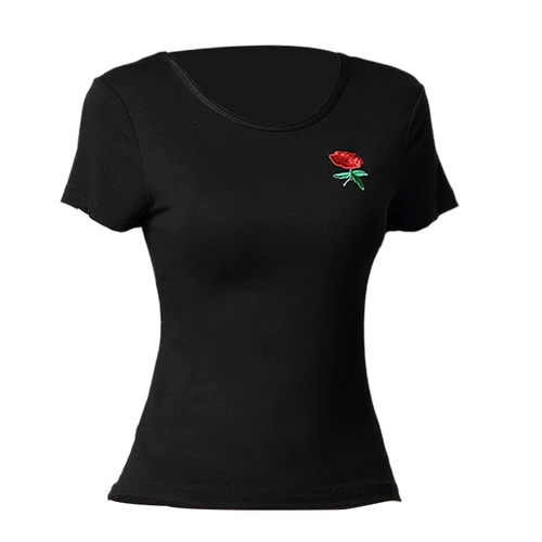 Летняя танцующая футболка, костюм, короткий рукав, для среднего возраста, облегающий крой