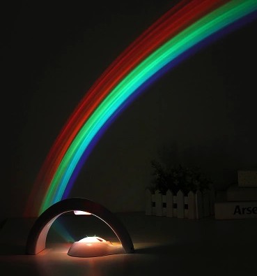 Rainbow projection lamp romantic energy-saving led decorative night light creative children couple birthday gift personalized home