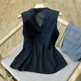 Легкая и тонкая дышащая майка топ, жилет, футболка без рукавов, V-образный вырез