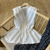 Легкая и тонкая дышащая майка топ, жилет, футболка без рукавов, V-образный вырез