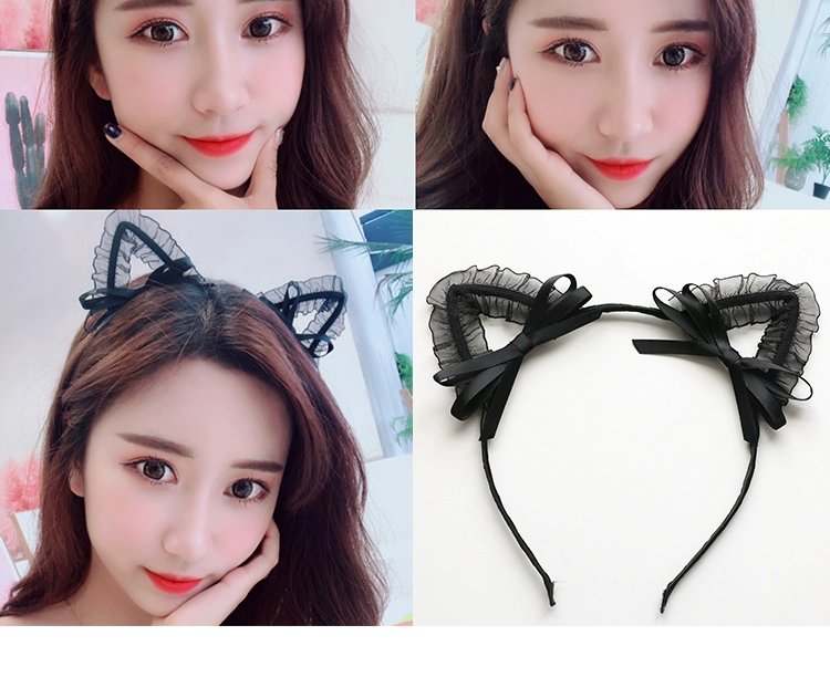 Dễ thương bán dễ thương tai mèo headband kẹp tóc đảng đạo cụ biểu diễn mèo headband mũ dành cho người lớn Hàn Quốc phụ kiện tóc nữ