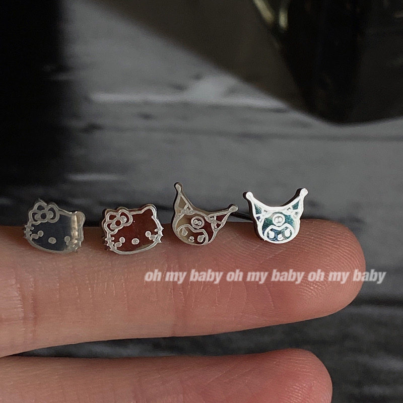 No earholes are also able to wear mini kulomi KT cat ear clips without ear holes small and delicate students