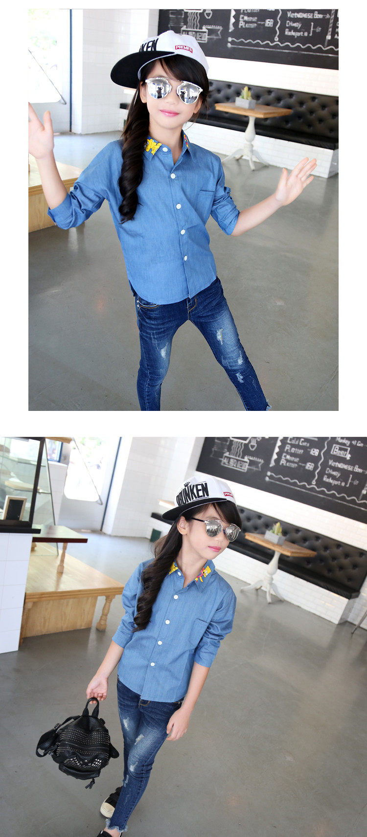 Chemise fille à manche longue - Ref 2084857 Image 11