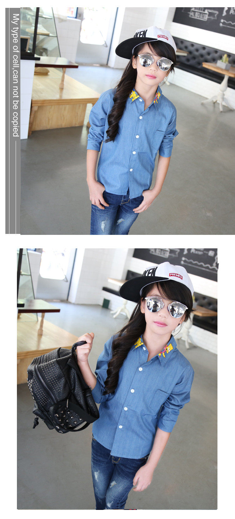 Chemise fille à manche longue - Ref 2084857 Image 12