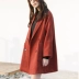 Quần áo mùa đông 2018 phiên bản mới của Hàn Quốc với chiếc áo khoác len nhỏ màu đỏ trong chiếc áo khoác len dài dành cho nữ - Áo Hàn Quốc mẫu áo dạ ngắn đẹp 2019 Áo Hàn Quốc