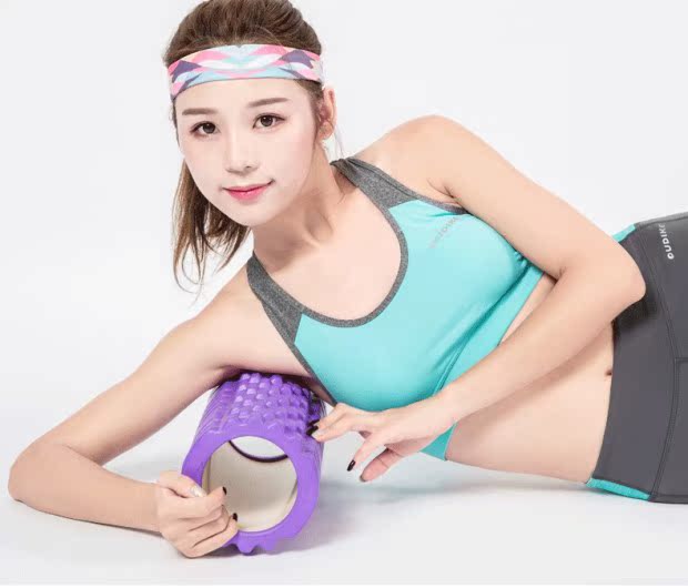 Bọt trục cơ bắp thư giãn bếppipe mace yoga cột tập thể dục con lăn mới bắt đầu massage thiết bị lăn điện - Yoga thảm tập yoga