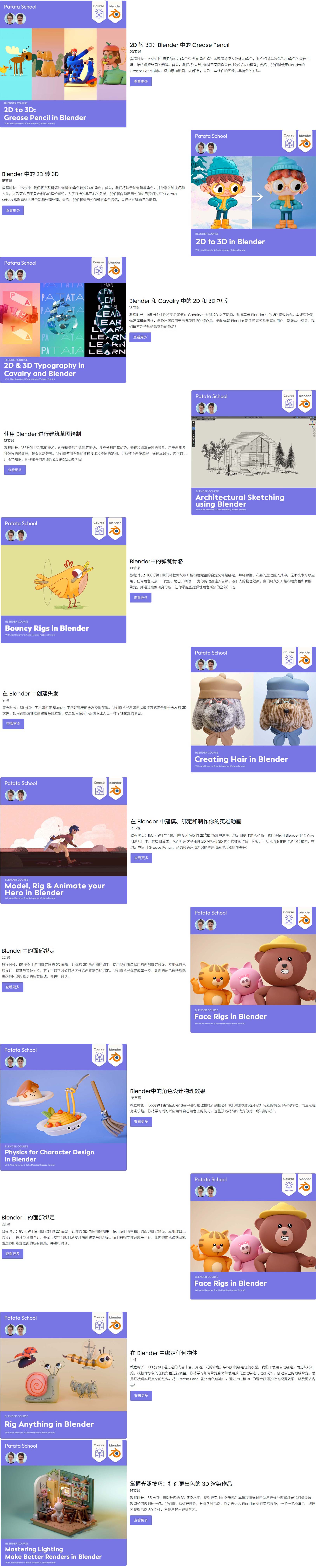 Patata School 出品13套Blender案例视频教程+中文字幕-图片2