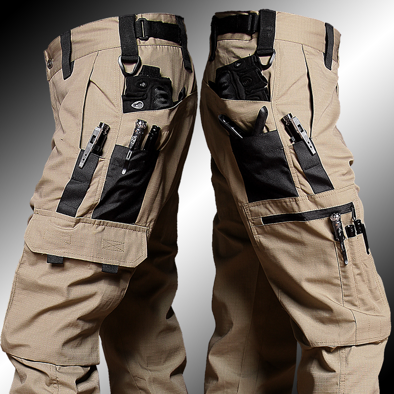 American-Style Us Military G2 Tactical Pants for Men, Special Forces Waterproof Functional Workwear, Commuter Agent Multi-Pocket Camouflage