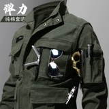 Износостойкая хлопковая эластичная элитная камуфляжная куртка для работы, комплект, защита от ожогов