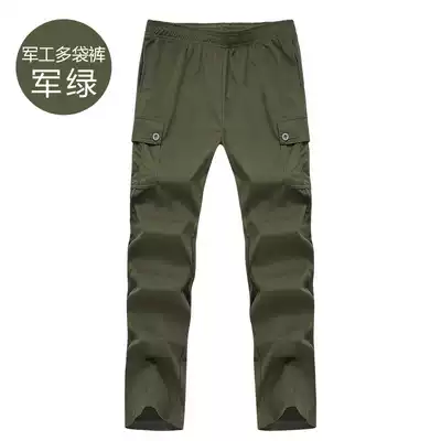 Spring and summer runner-up outdoor tactics multi-bag military pants men's special forces casual thin quick-dry physical sports long pants