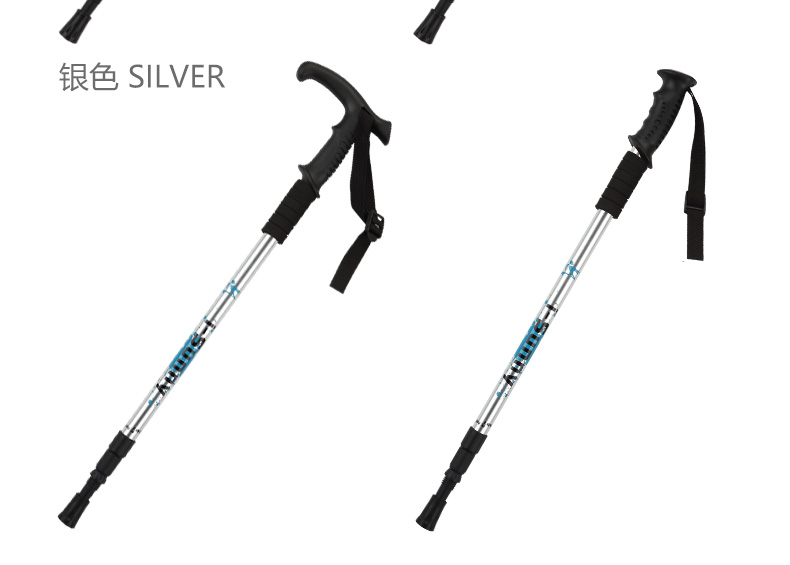 Kính viễn vọng trekking Đàn ông và phụ nữ ngoài trời siêu nhẹ Ông già leo núi trekking nạng hình chữ T du lịch bán nóng gậy trekking