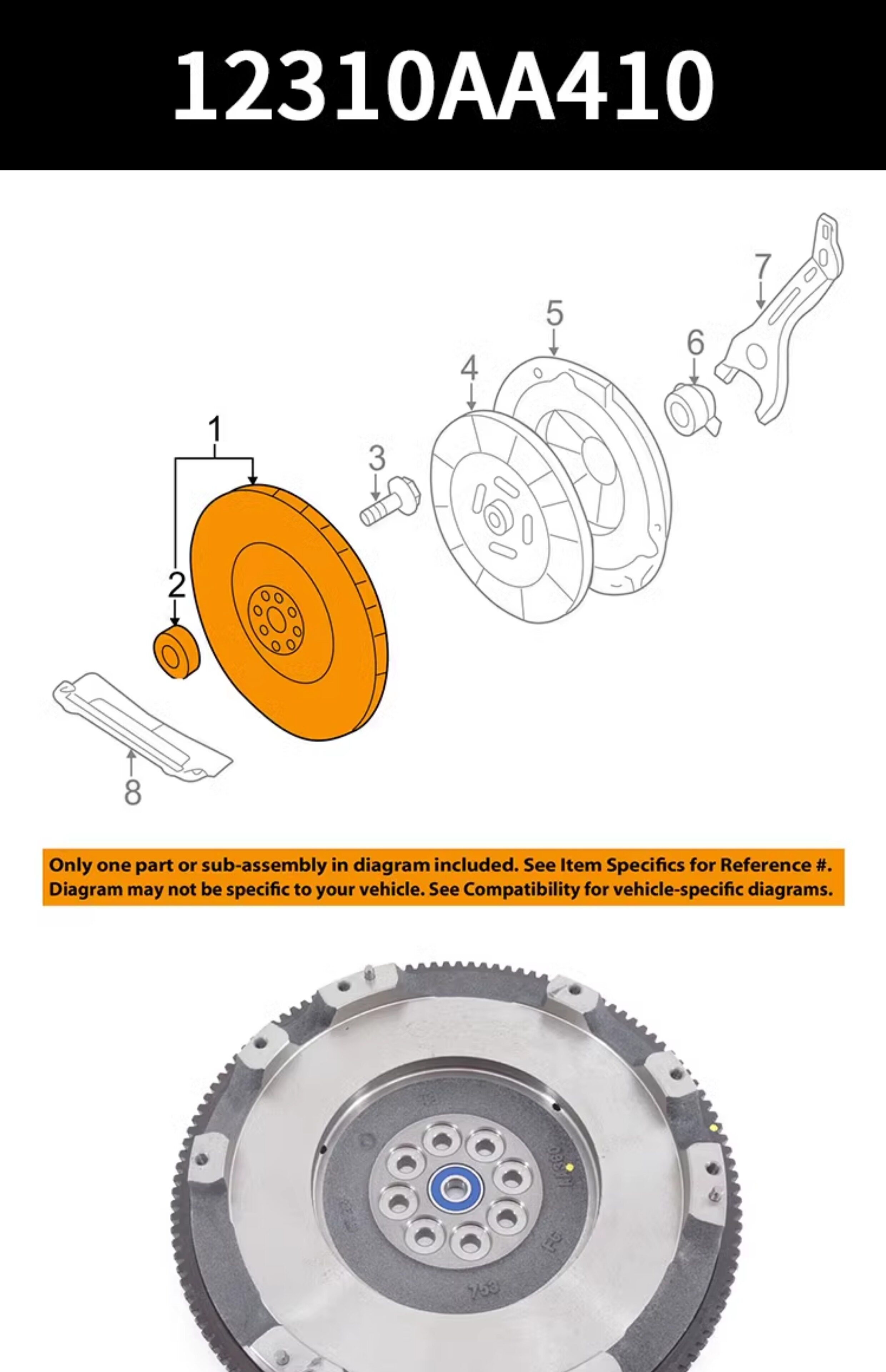Маховое колесо 适用斯巴鲁森林人xv傲虎翼豹力狮brz变速箱发动机离合器飞轮原厂 Subaru