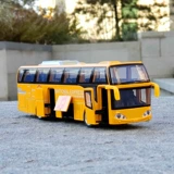 Двухэтажный автобус, реалистичная модель автомобиля, игрушка, игрушечная машина