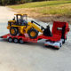 1 50 semi-trailer flatbed trailer alloy transport truck model forklift excavator road roller collection ornament toys