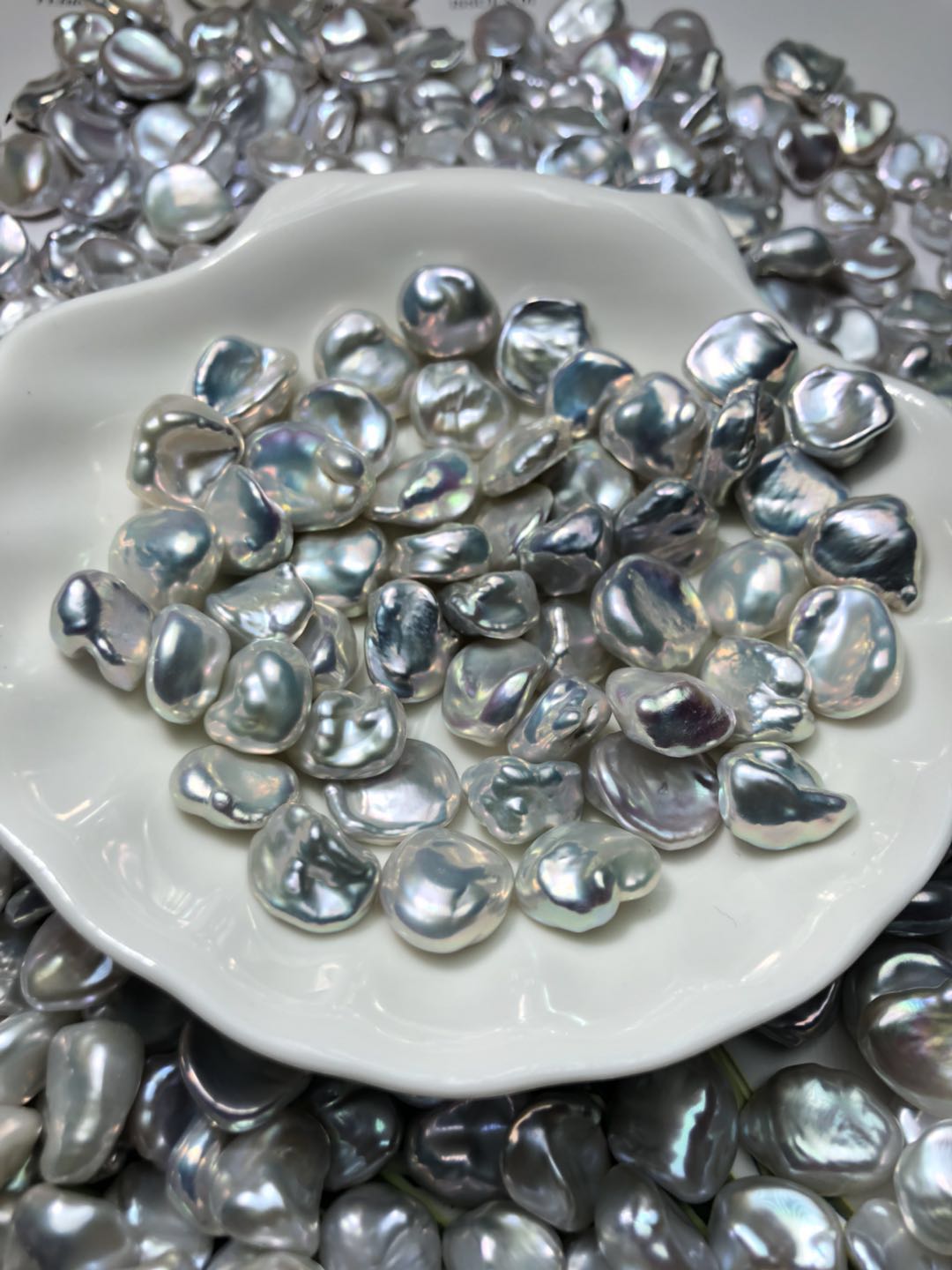 Freshwater Pearl Mirror Monster color crushed silver Sub Baroque regenerating beads handmade DIY make custom scattered beads Alien-Taobao