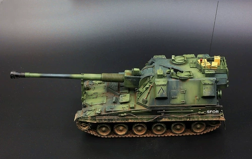 Небольшая ручная модель 00324 Моделирование 1/35 вооруженные AS-90 155-миллиметровые самобычные артиллерийские автомобиль Howitz