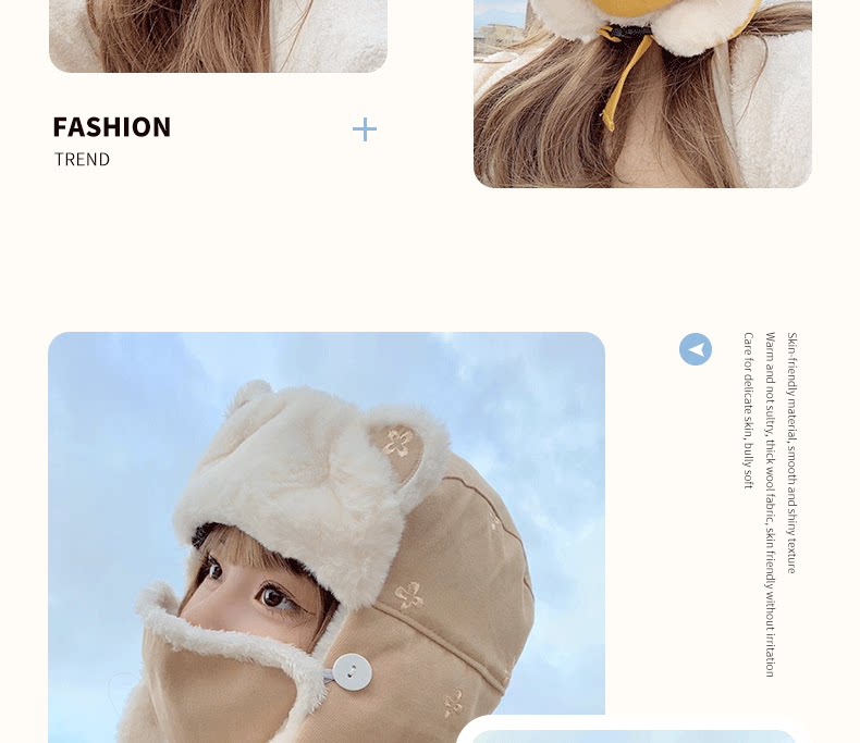 Зимняя бархатная удерживающая тепло медицинская маска, ветрозащитная шапка, увеличенная толщина, в корейском стиле      