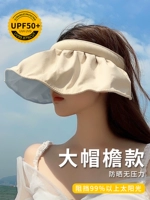 [爱佳微面头巾防晒帽女式防紫外线骑行空顶遮阳帽女式夏日贝壳帽]