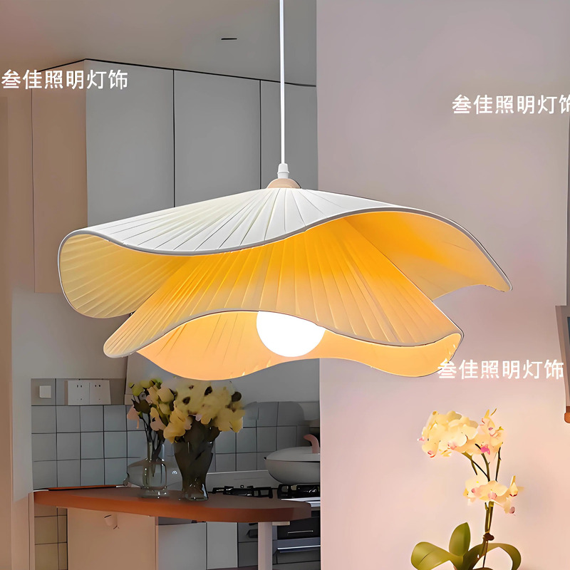 French Light Luxury Art Internet-Famous Lampshade Cream Style Dining Room Chandelier Living Room Bedroom Homestay Fabric Original Wood Vintage French Light Luxury Art Internet-Famous Lampshade Cream Style Dining Room Chandelier Living Room Bedroom Homestay Fabric Original Wood Vintage