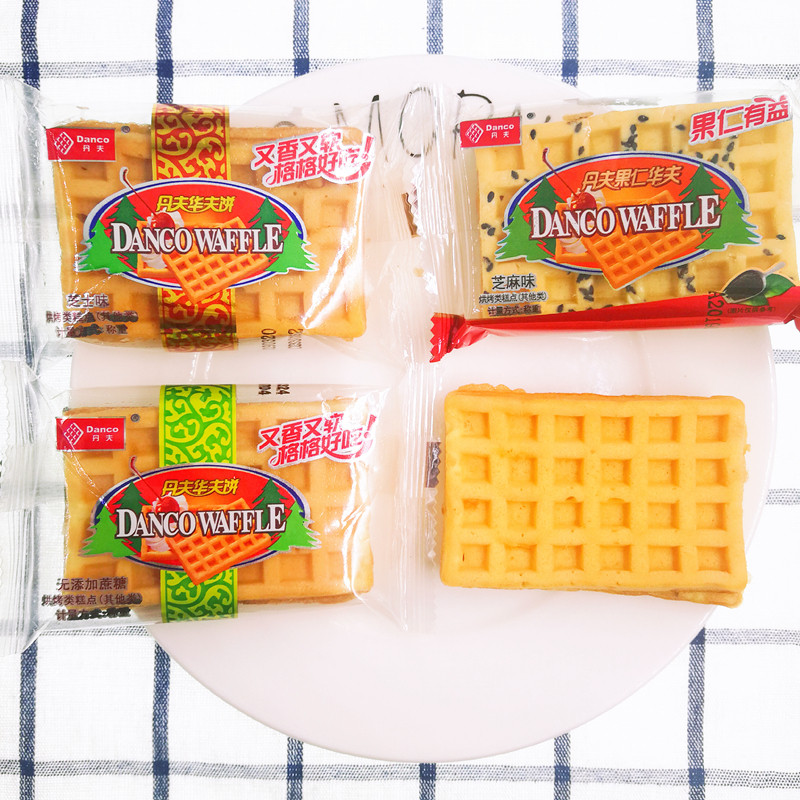 Danff waffles cake without added cane sugar cheese Sesame Taste 1 Package-Taobao