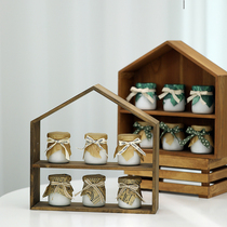 Wedding dessert table Wooden house decoration Wooden cake rack Forest dessert display rack Photo props