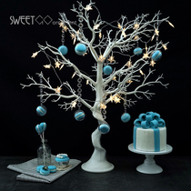 Wedding dessert table decoration Sign-in table decoration tree White simulation tree Window display Detachable wishing tree