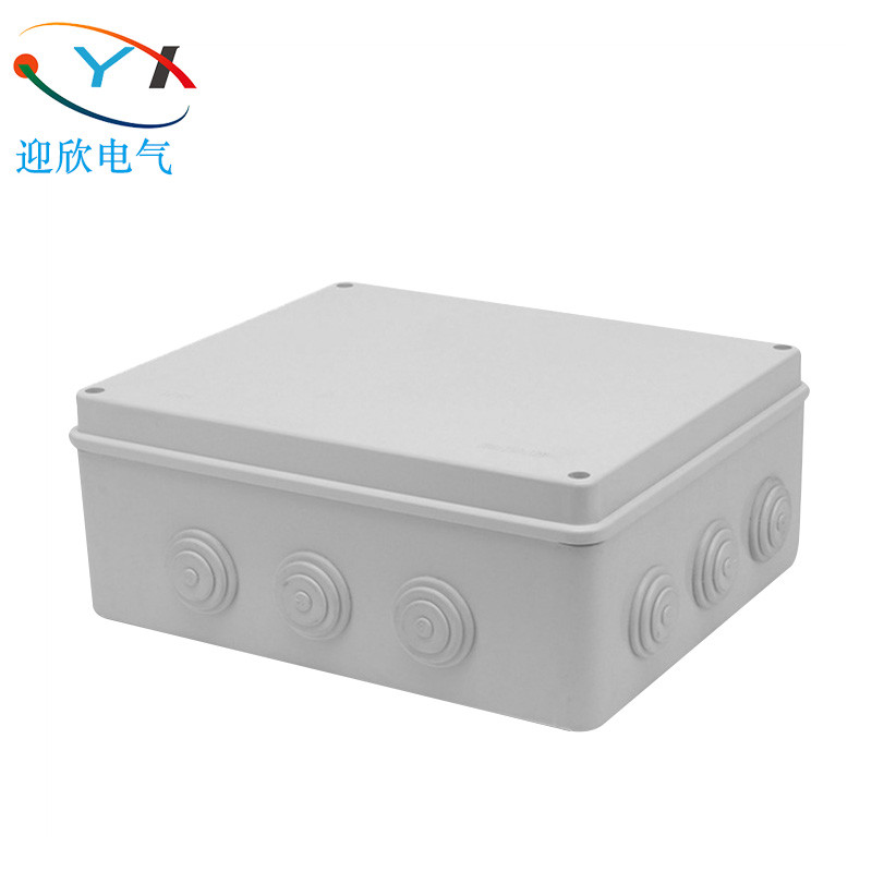 300250120 outdoor plastic waterproof junction box reserved rubber head waterproof case wire splitting wire box 12 holes