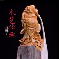 Taihang cliff root carving ornaments natural carving Guanyin Maitreya Buddha Moya Cliff Wood carving ornaments Guan Gong