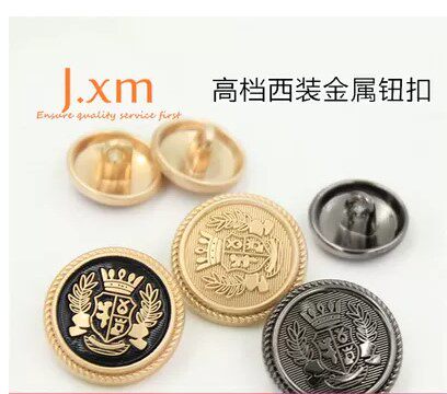High-end fashion logo clothing buttons British style metal buttons Men's suit buttons Oil-point small suit buttons