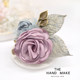 Korean fabric camellia flower brooch, simple and elegant fashion corsage pin buckle coat coat elegant accessories for women