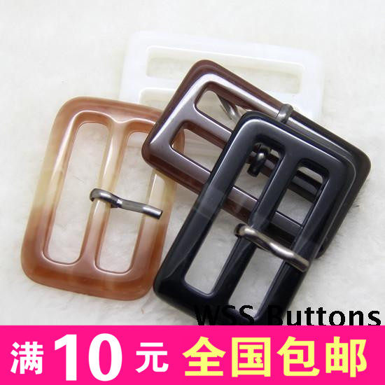 High-grade belt buttons Black brown windbreaker coat waist buckle Hook day buckle Rectangular resin buckle