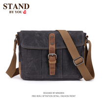 Retro Mens Casual Waterproof Canvas shoulder bag Youth Mens Bag European Style Shoulder Bag Satchel Bag Mens Bags 2