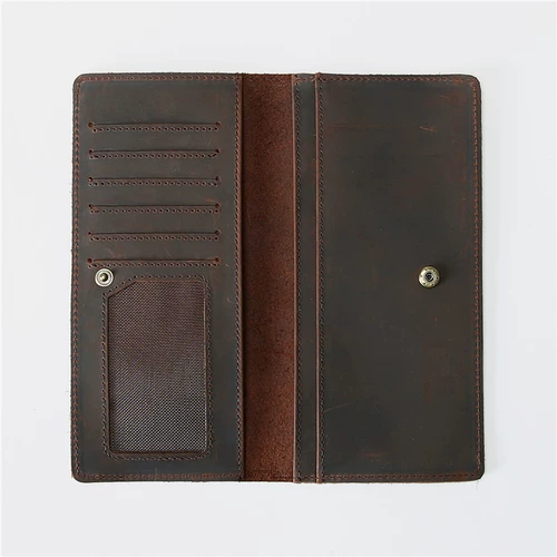 Ультратонкий кожаный бумажник, из натуральной кожи, воловья кожа