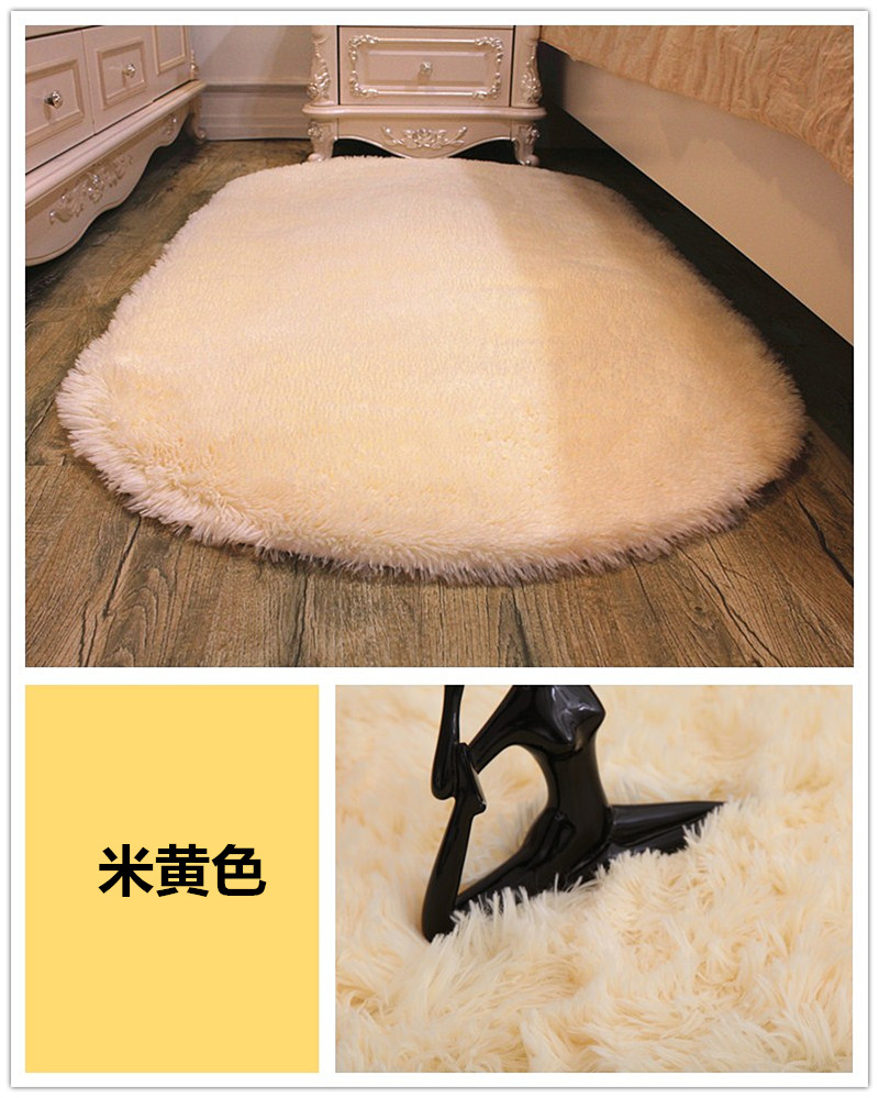 Rửa được ấm áp và đáng yêu bầu dục phòng ngủ thảm pad giường bàn cà phê phòng nhà sống cạnh giường chăn thảm - Thảm thảm lót sàn cho bé