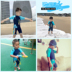 Bạn bơi trẻ em áo tắm bé trai dính liền với trẻ lớn trẻ em tay áo dài chống nắng bãi biển phim hoạt hình bé trai nhanh khô đồ bơi - Bộ đồ bơi của Kid đồ bơi liền thân cho bé gái Bộ đồ bơi của Kid