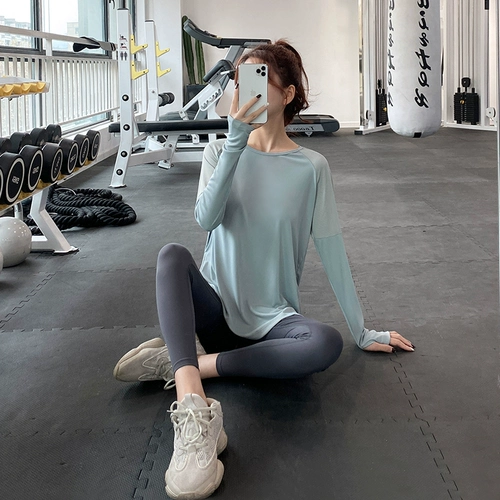 여성상 여성상 의 대형 대형 긴팔 통기성 티셔츠 슬리밍 мм 훈련 피트니스 피트니스