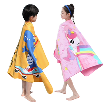 Children swimming bath towels girl cloak boy suction speed dry portable sports towels water park bathrobe baths