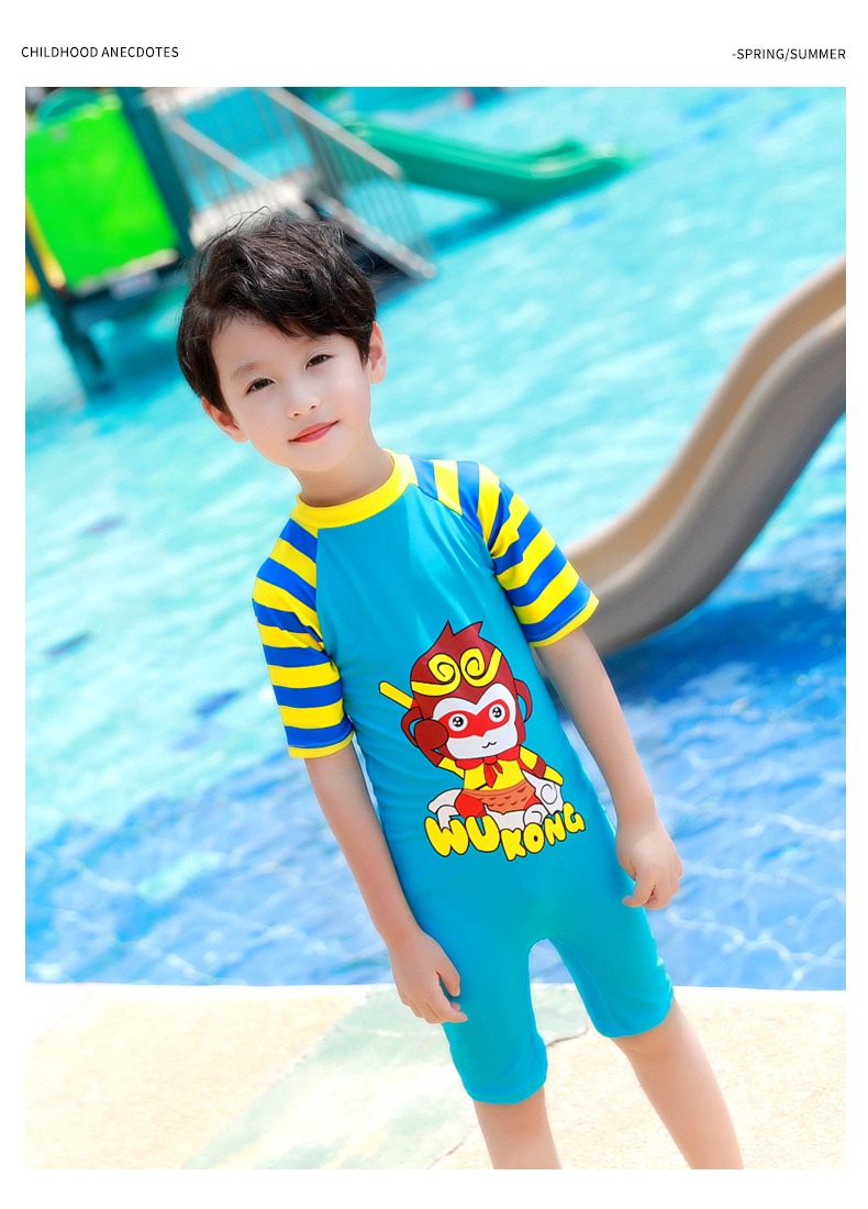 Youyou trẻ em áo tắm chàng trai dính liền cậu bé lớn bé con ngắn tay áo bơi dễ thương cậu bé đào tạo áo tắm bộ đồ bơi cho bé trai