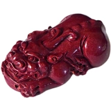 Монеты, подвеска, оберег на день рождения, ожерелье подходит для мужчин и женщин, аксессуар, природная руда, цвета киновари