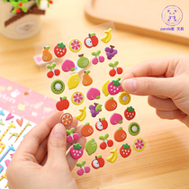 Cartoon bubble stickers cute creative decoration small stickers bubble cotton stereo stickers Korean diary mobile phone decoration