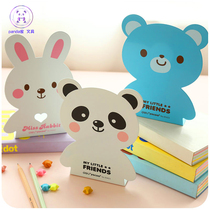 Del 95423 bear panda rabbit Iron book stand 7 inch bookend book by cute cartoon 2 pieces