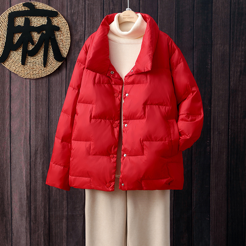 2025 Autumn and Winter New Lightweight down Jacket for Women, Short Style, Ultra-Light, Fashionable, Lightweight, Thin, Large Size, Loose-Fitting, Trendy Coat